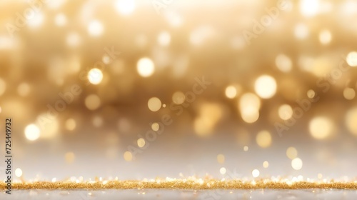 Abstract blur white bokeh banner background gold
