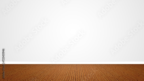 Fototapeta Naklejka Na Ścianę i Meble -  Conceptual vintage or grungy brown background of natural wood or wooden old texture floor as a retro pattern layout on white. A 3d illustration metaphor to time, material, emptiness,  age or rust