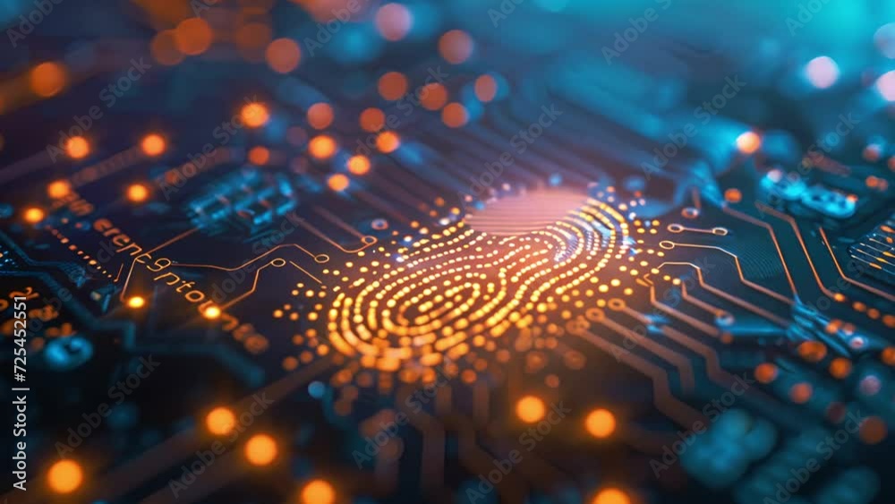 Digital Fingerprint on Circuit Board Digital Fingerprint on Circuit Board
