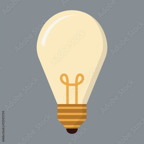simple light bulb icon sign symbol vector illustration
