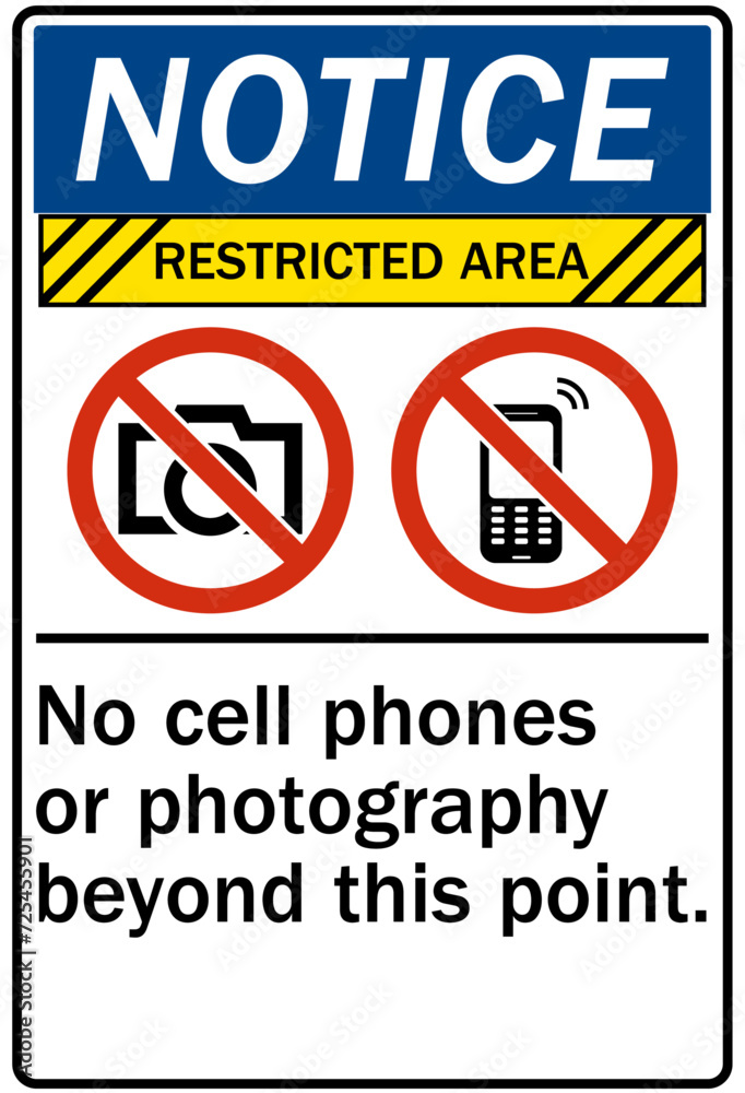 No camera sign no cell phones or photography beyond this point No camera sign no cell phones or photography beyond this point