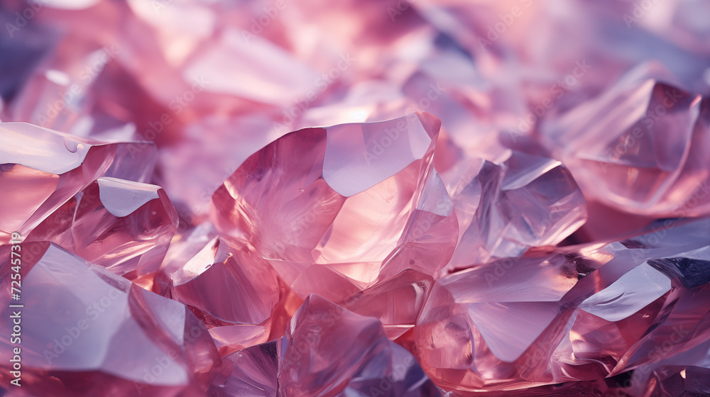 Abstract background with rose quartz, pink natural crystal effect texture Abstract background with rose quartz, pink natural crystal effect texture