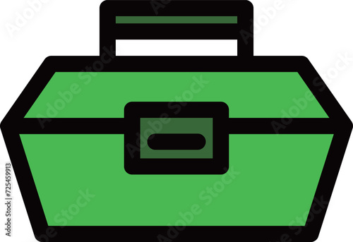 カラー作業道具単品アイコン　工具箱