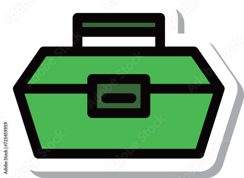 ステッカー作業道具単品アイコン　工具箱