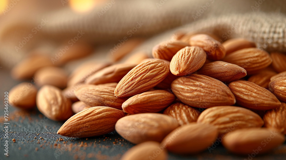 Closeup view of almond nuts. Closeup view of almond nuts.