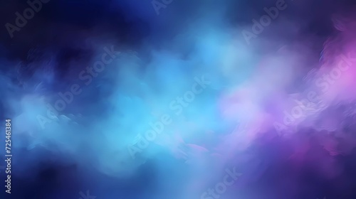 Blurred gradient of black, blue and purple colors, with noise effect abstract background. generative ai