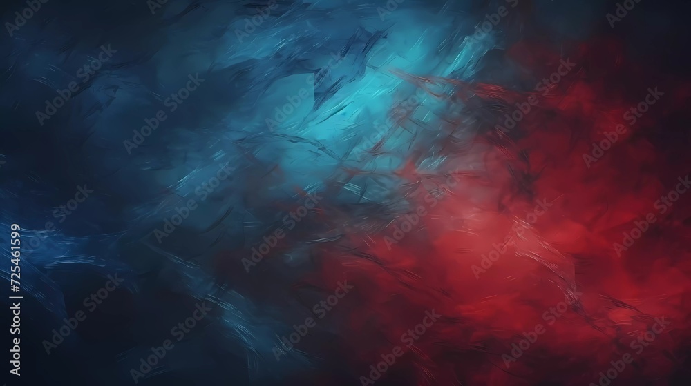 Blurred gradient of black, blue and dark red colors, with noise effect abstract background. generative ai