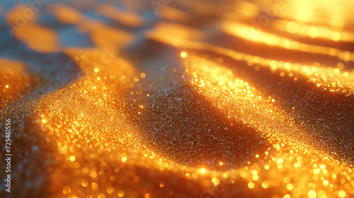 Macro view of golden sand.