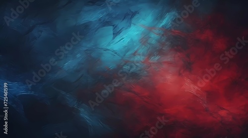Blurred gradient of black, blue and dark red colors, with noise effect abstract background. generative ai