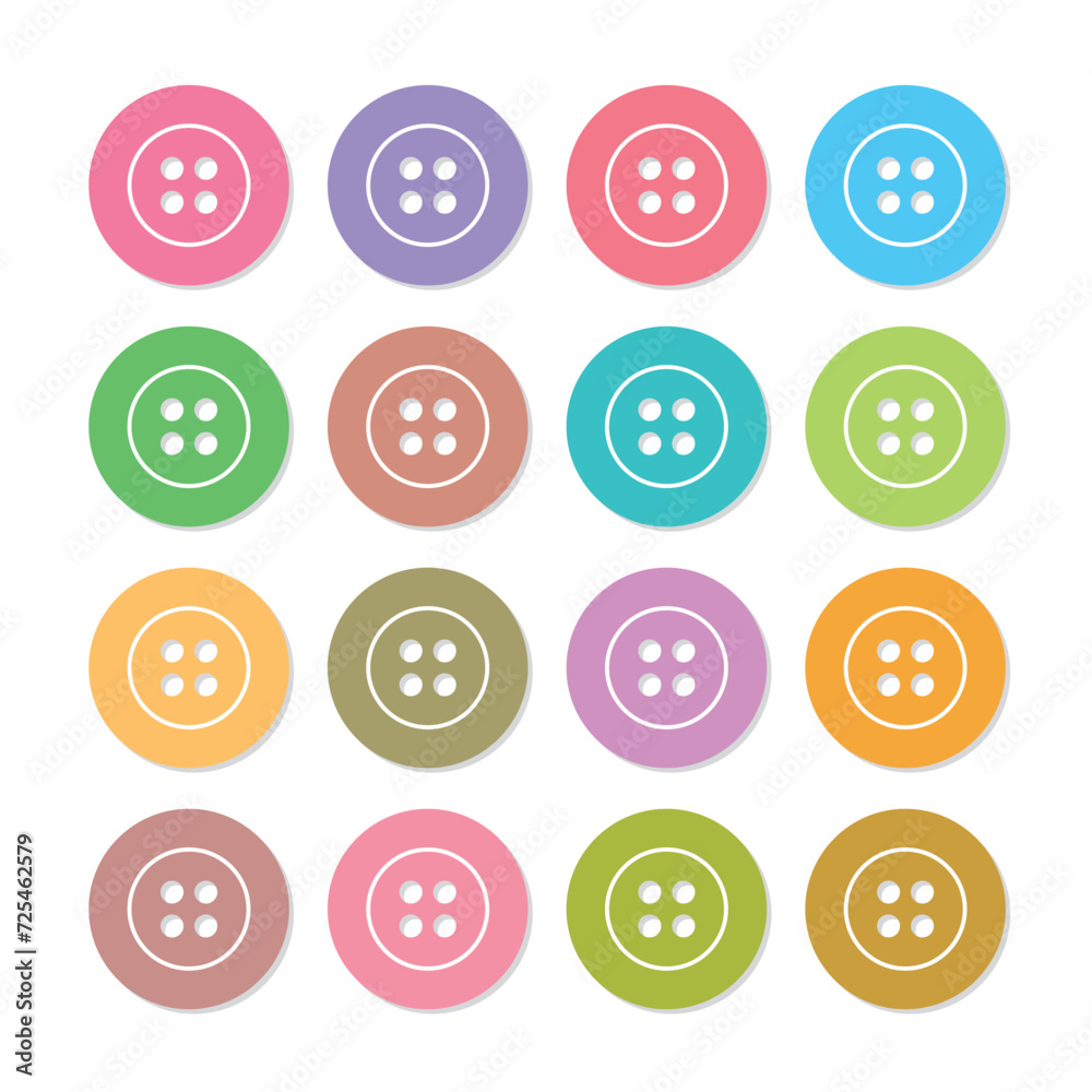 pastel colored clothes buttons