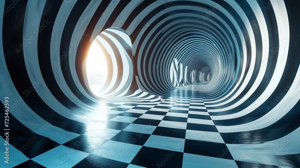 Obraz premium View of optical illusion.