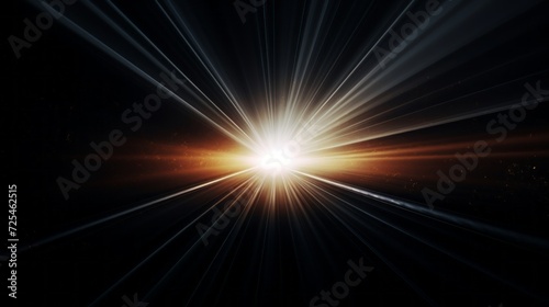 Captivating abstract light rays illuminating a stylish black background - mesmerizing light play in high-resolution image