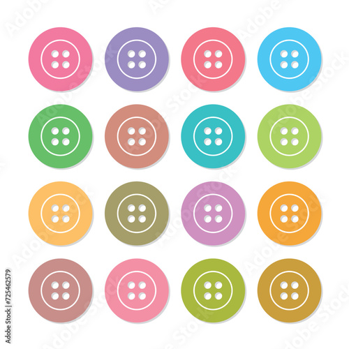 pastel colored clothes buttons