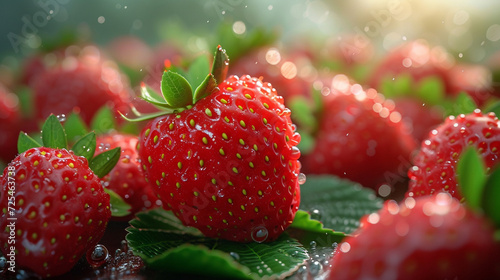 Strawberry fruit background.