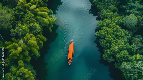 Boat on river © Rimsha