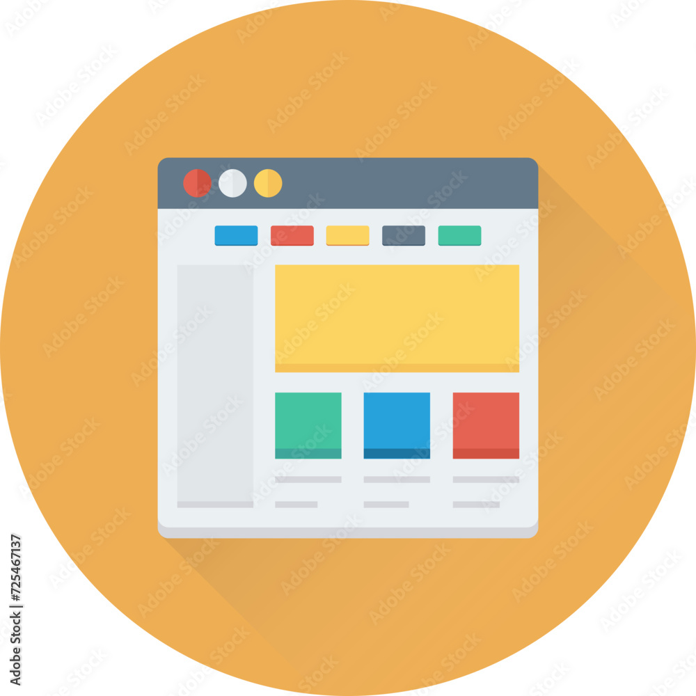 Web Template Vector Icon Web Template Vector Icon