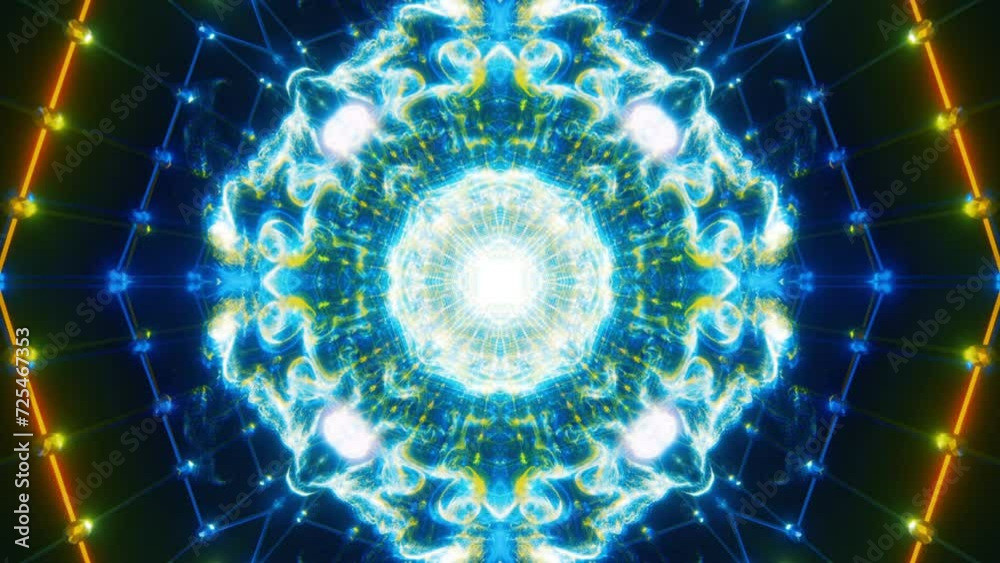 Mandala 3D Kaleidoscope seamless loop Psychedelic