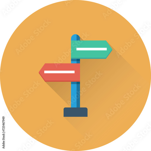 Signpost Vector Icon photo