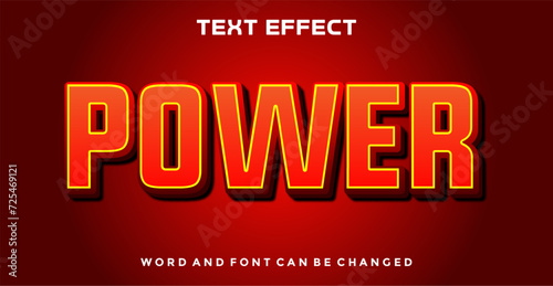 Power editable text effect