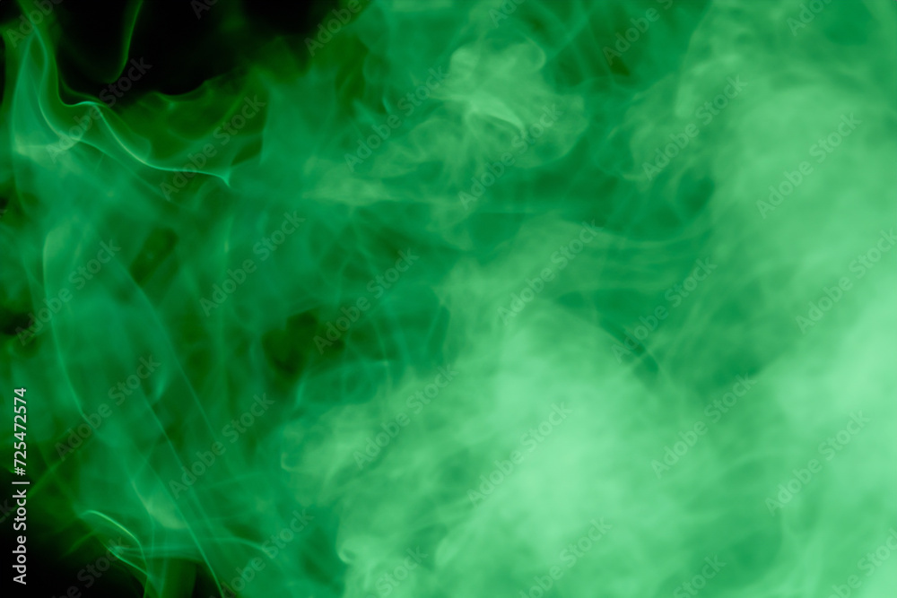 Obraz premium Smoke dark green background
