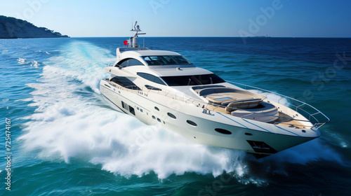 Luxury motor boat photo