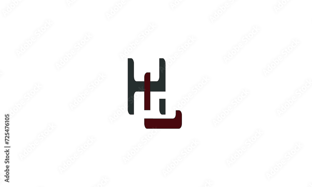 HL, LH , L , H , Abstract Letters Logo Monogram HL, LH , L , H , Abstract Letters Logo Monogram