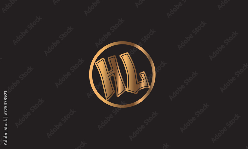 HL, LH , L , H , Abstract Letters Logo Monogram HL, LH , L , H , Abstract Letters Logo Monogram