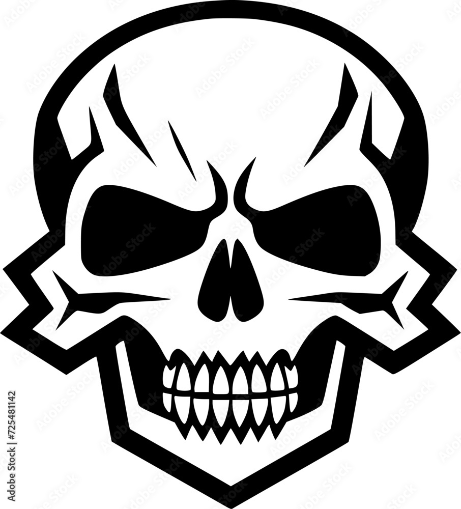 Fototapeta premium Skull - Minimalist and Flat Logo - Vector illustration