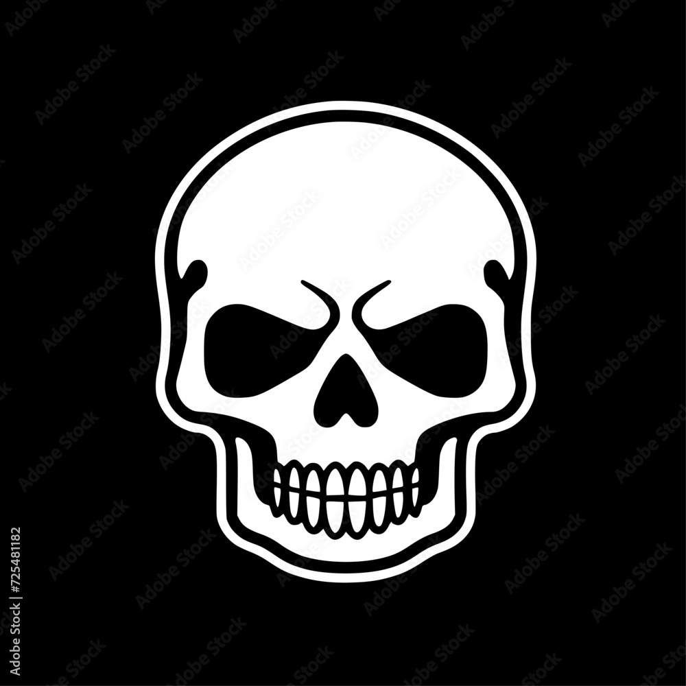 Skull - Black and White Isolated Icon - Vector illustration Skull - Black and White Isolated Icon - Vector illustration