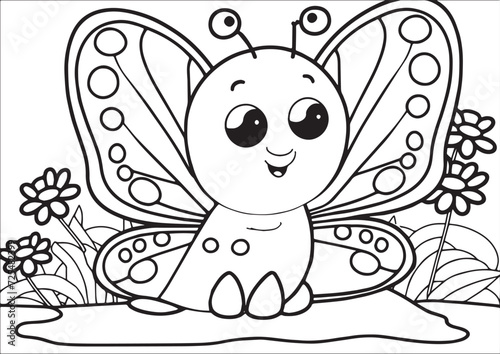 butterfly cartoon coloring pages