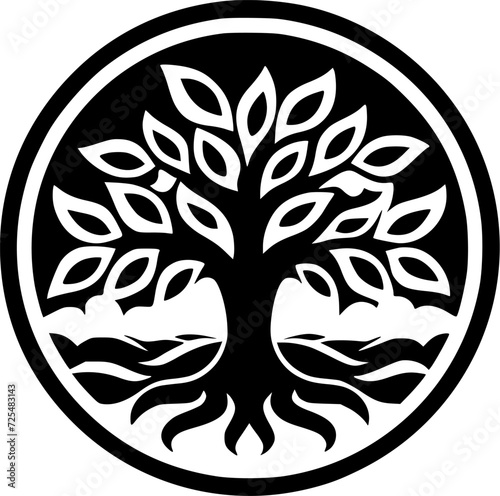 Tree of Life | Black and White Vector illustration