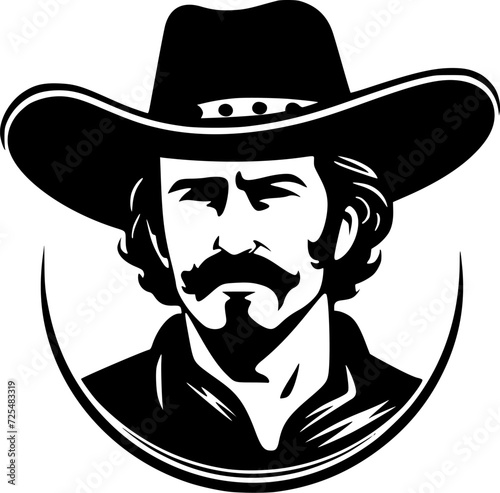 Western | Minimalist and Simple Silhouette - Vector illustration