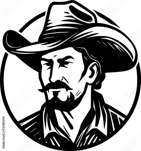 Western - Minimalist and Flat Logo - Vector illustration