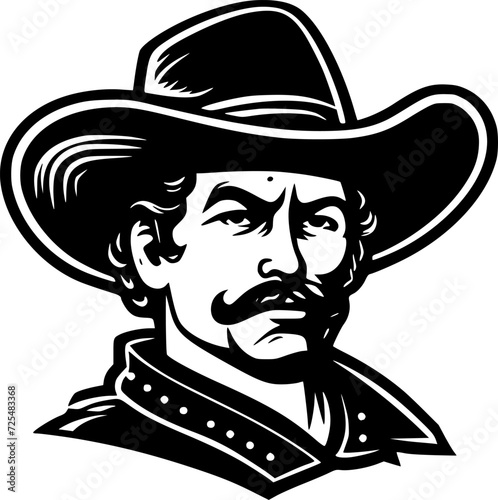 Western - Minimalist and Flat Logo - Vector illustration