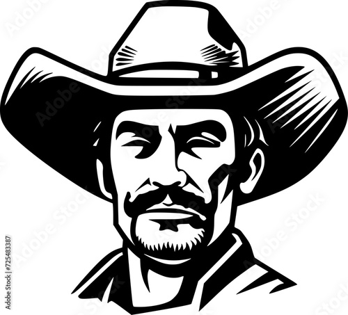 Western | Black and White Vector illustration