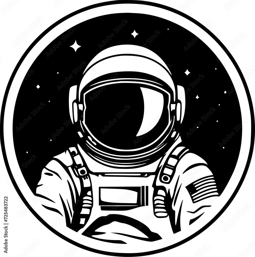 custom made wallpaper toronto digitalAstronaut - Minimalist and Flat Logo - Vector illustration