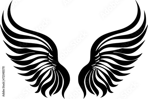 Angel Wings - Minimalist and Flat Logo - Vector illustration