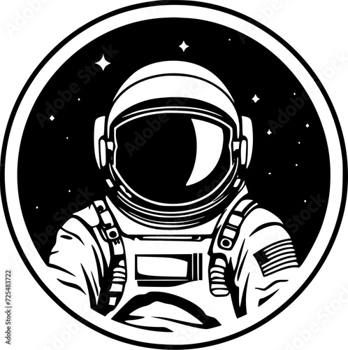 Astronaut - Minimalist and Flat Logo - Vector illustration