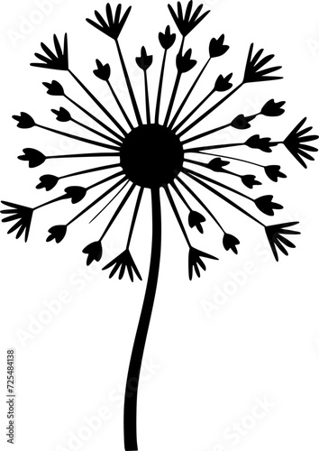 Dandelion - Minimalist and Flat Logo - Vector illustration