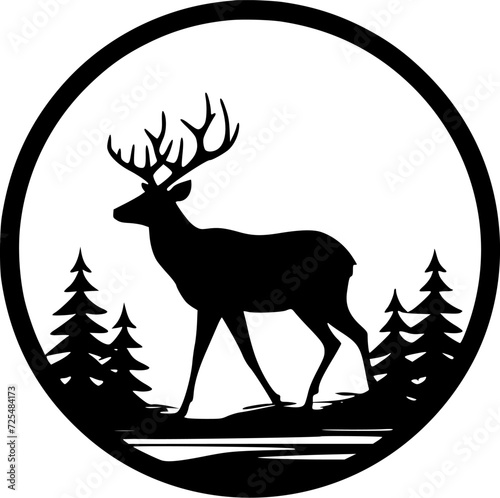Dear | Minimalist and Simple Silhouette - Vector illustration