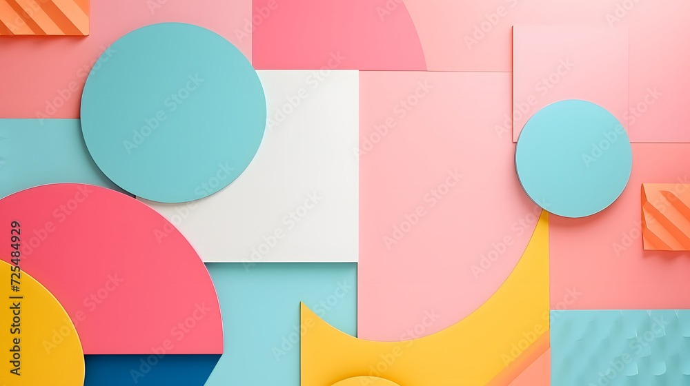 Abstract papercut background with pastel colors Abstract papercut background with pastel colors