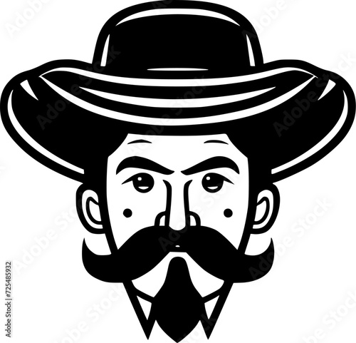 Mexican | Minimalist and Simple Silhouette - Vector illustration