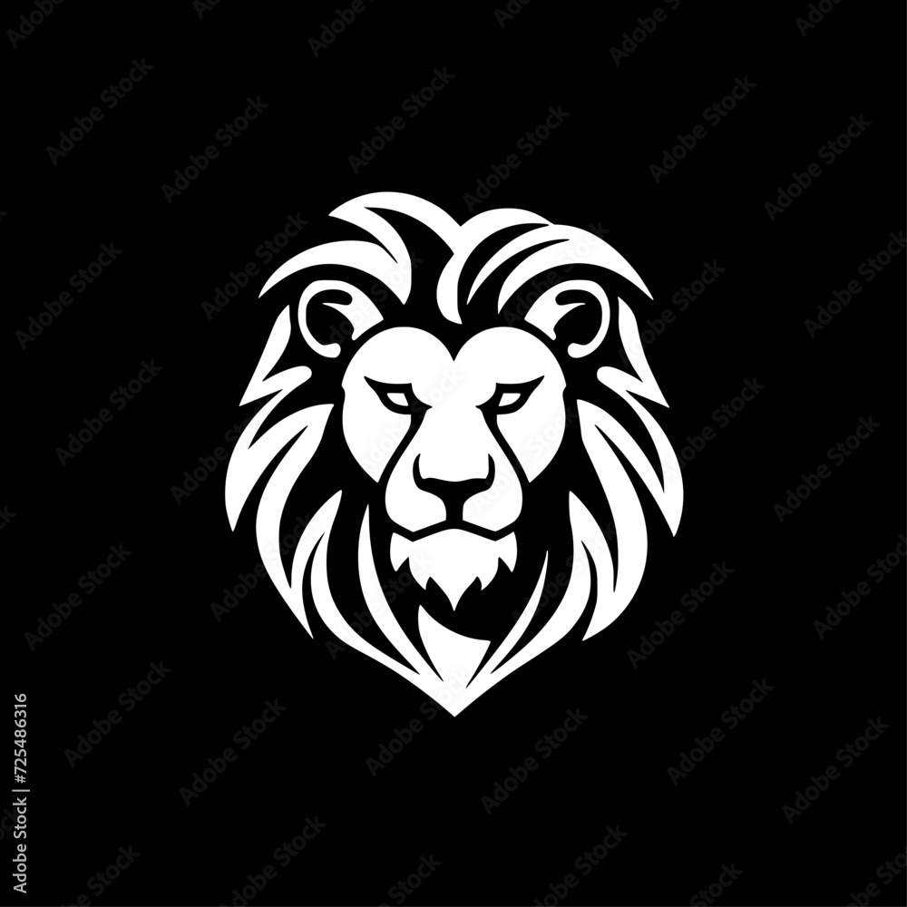 Fototapeta premium Lion | Minimalist and Simple Silhouette - Vector illustration