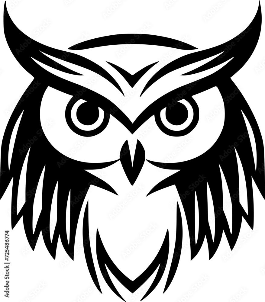 Owl - Minimalist and Flat Logo - Vector illustration Owl - Minimalist and Flat Logo - Vector illustration