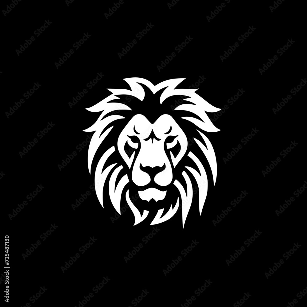 Lion - Black and White Isolated Icon - Vector illustration Lion - Black and White Isolated Icon - Vector illustration