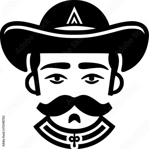 Mexican | Minimalist and Simple Silhouette - Vector illustration
