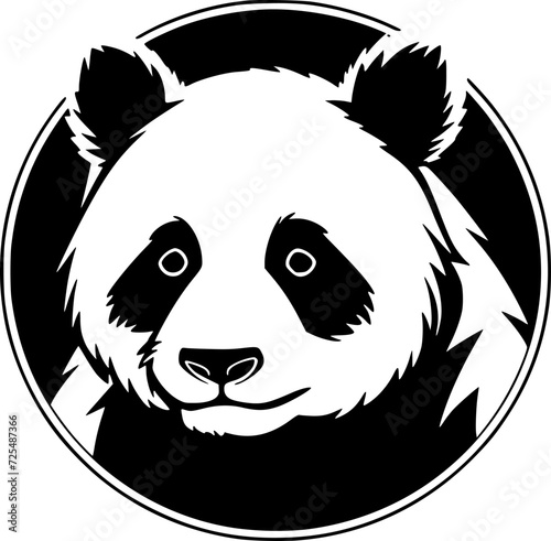 Panda | Black and White Vector illustration