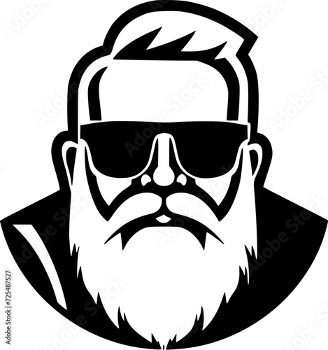 Papa - Black and White Isolated Icon - Vector illustration photo
