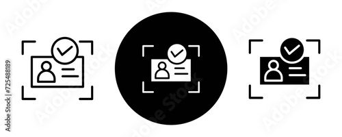 Kyc outline icon collection or set. Kyc Thin vector line art