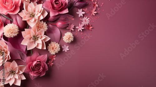 floral spring background for International Women's Day, March 8 © Marina Varnava